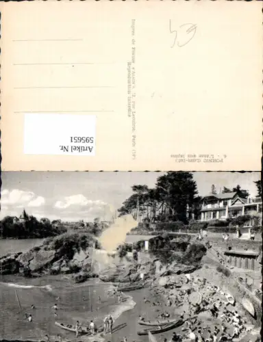 595651,Foto Ak Pornic Loire-Inf. L Anse aux lapins Boote Strand Strandleben France