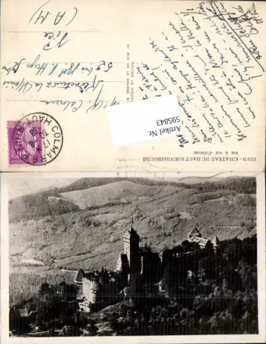 595843,Chateau du Haut Koenigsbourg vu a vol d oiseau Schloss France