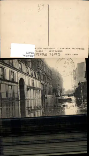 596721,Paris Inondation de la Rue d l Universite Überschwemmung Hochwasser 1910 France