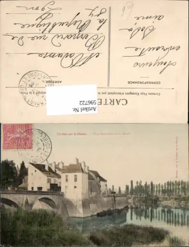 596722,Verdun-sur-le Doubs Pont Saint-Jean et le Doubs Brücke France