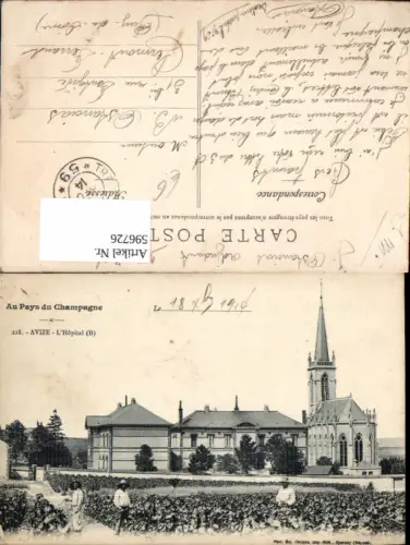 596726,Au Pays du Champagne Avize L Hopital Kirche France