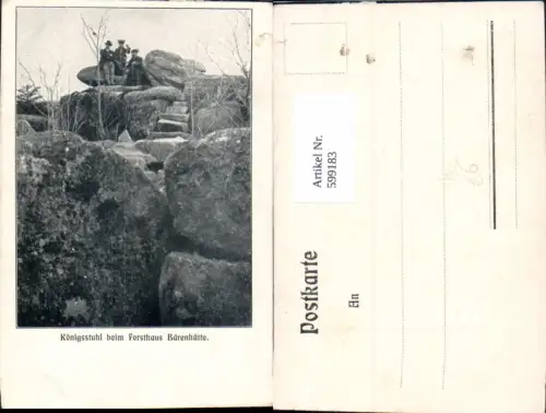 599183,Selestat Königsstuhl b. Forsthaus Bärenhütte Gesteinsformation France