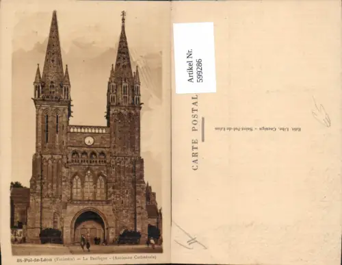 599286,St-Pol-de-Leon Finistere La Basilique Basilika France