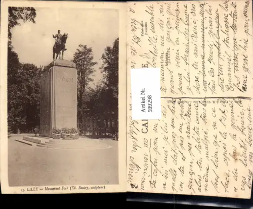 599298,Lille Monuement Foch Reiterdenkmal Denkmal France