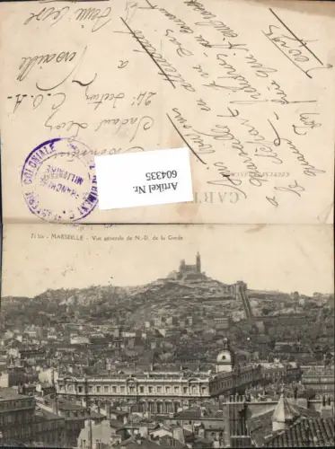604335,Marseille Vue generale de Notre-Dame de la Garde France