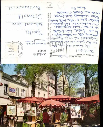 604633,Foto Ak Paris La Place du Terte Künstler Maler Kunst France