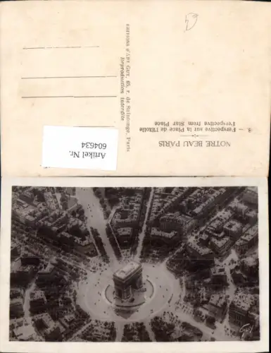 604634,Luftbild Paris Perspective sur la Place de l Etoile France