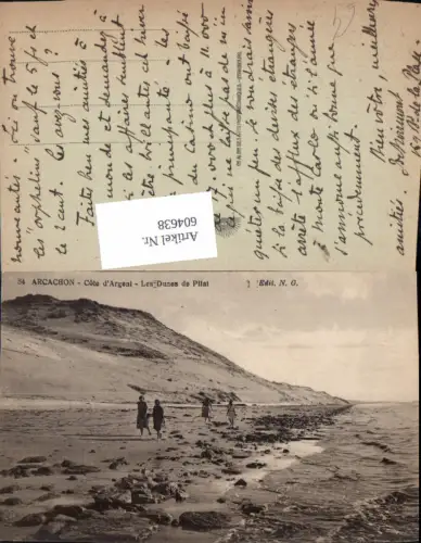 604638,Arcachon Cote d Argent Les Dunes de Pilat Strand Küste France