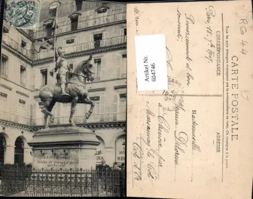 604746,Paris Statue de Jeanne d Arc par Fremiet Reiterdenkmal France