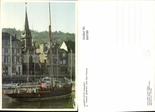 604789,Honfleur Calvados Vieux greement quai Saint-Etienne Segelschiffe Segelboot France