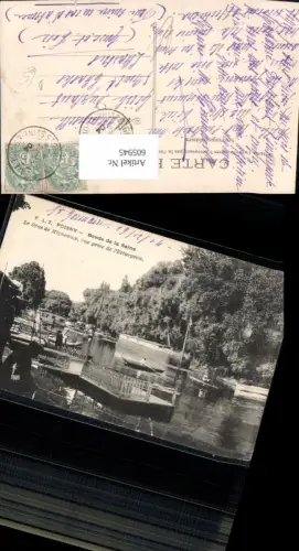 605945,Poissy Bords de la Seine Ruderboot Boote France