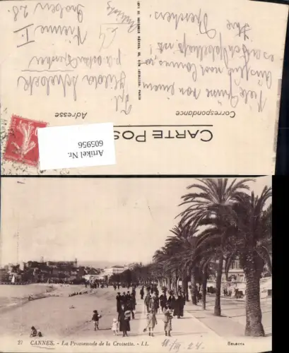 605956,Cannes La Promenade de la Croisette Palmen France