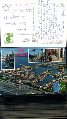 605967,Mehrbild Ak Port-Grimaud Var Hafen Papagei France