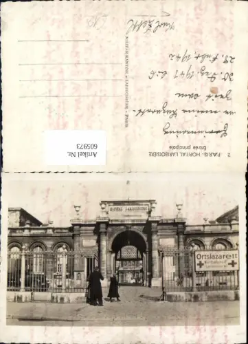 605973,Foto Ak Paris Hopital Lariboisiere Entree principale France