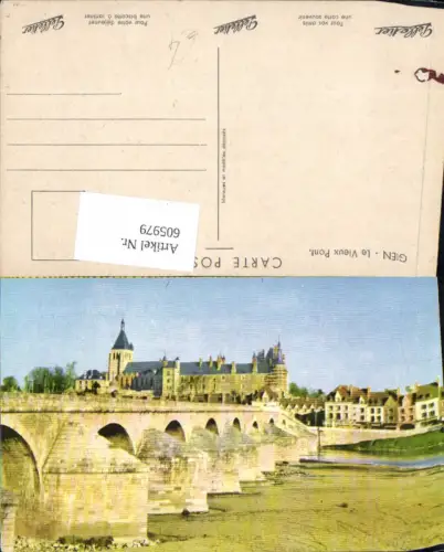 605979,Gien Le Vieux Pont Brücke France