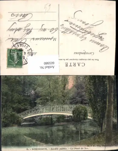 605980,Bordeaux Jardin public Brücke France