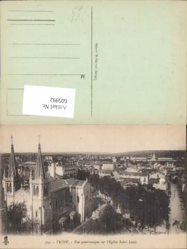 605992,Vichy Vue panoramique sur l Eglise Saint-Louis Kirche France