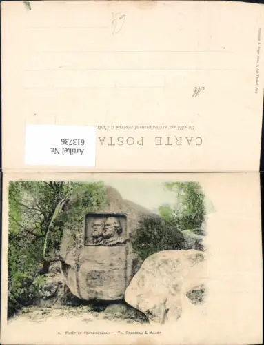 613736,Foret de Fontainebleau Th. Rousseau Millet Gedenkstein Gesteinformation France