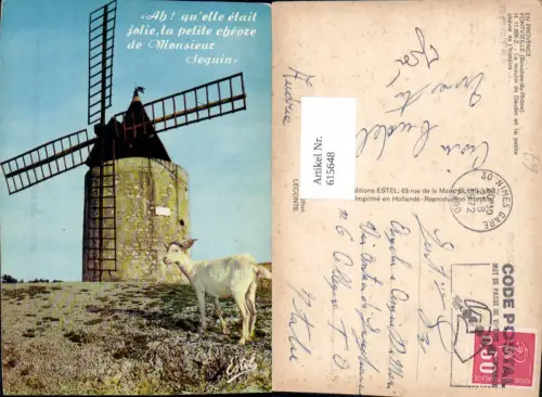 615648,En Provence Fontvielle Bouches-du-Rhone Le moulin de Daudet Windmühle Ziege France