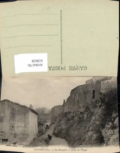 619638,Evenos Var Les Remparts et entree du Village France