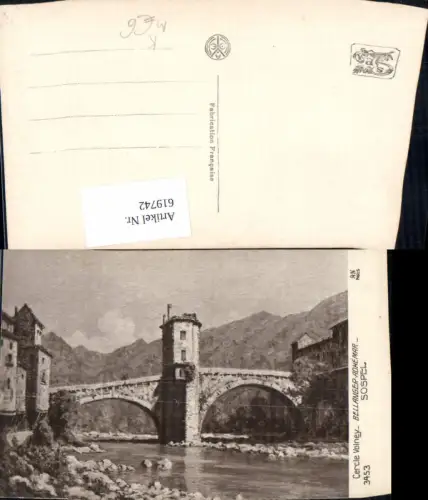 619742,Künstler Ak Cercle Volney Bellanger Adhemar Sospel Brücke France