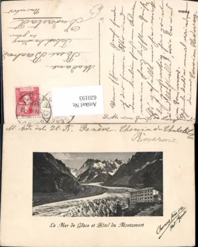 620193,Chamonix-Mont-Blanc La Mer de Glace et Hotel du Montanvert Gletscher Passepartout France