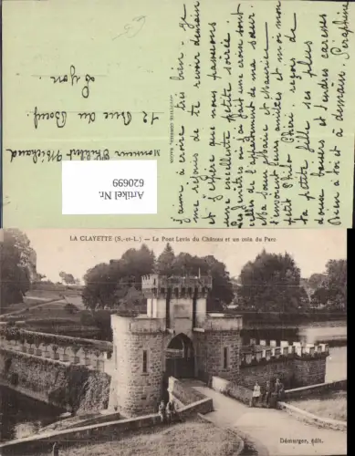 620699,La Clayette Le Pont Levis du Chateau et un coin du Parc Brücke Schloss France