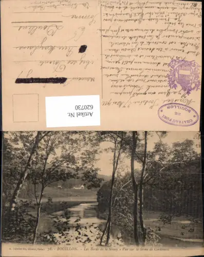 620730,Bouillon Les Bords de la Semoy Vue sur la ferme de Cordemois France