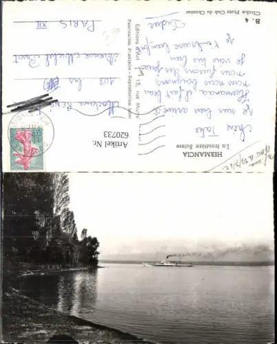 620733,Foto Ak Hermancia La frontiere Suisse Schiff Dampfer France