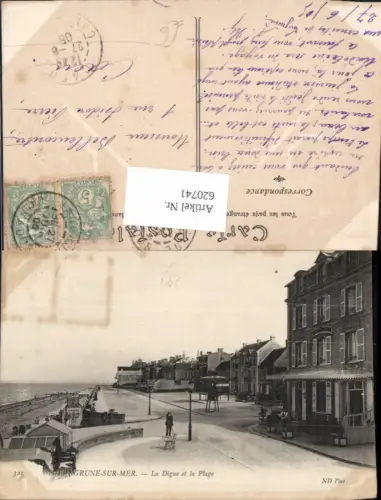 620741,Lingrune-sur-Mer La Digue et la Plage Strand Uferpromenade France