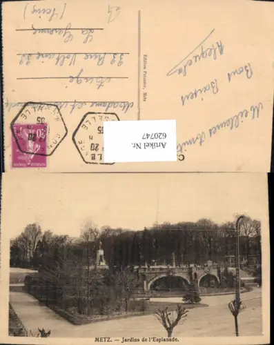 620747,Metz Jardins de l Esplanade Statue Park Gartenanlage France