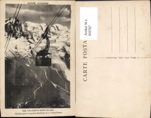 620767,Chamonix-Mont-Blanc Teleferique Chamonix-Brevent et le Mont Blanc Seilbahn Gondel France