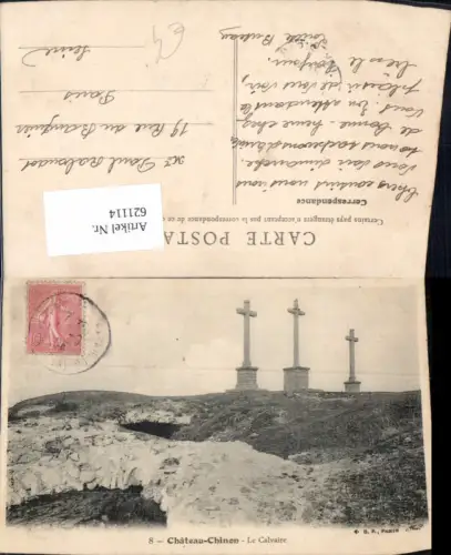621114,Chateau-Chinon Le Calvaire Kreuze Kreuz a. Berg France