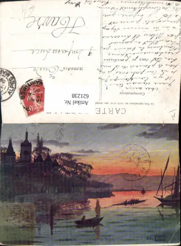 621238,Envian Coucher de Soleil Segelboot Sonnenuntergang France