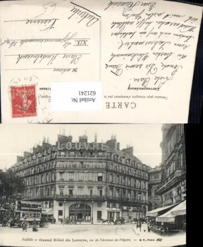 621241,Paris Grand Hotel du Louvre Bus Doppeldeckerbus France