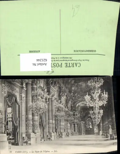 621244,Paris Le Foyer de l Opera Innenansicht Interieur Luster Leuchter France