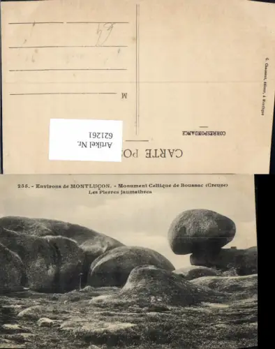 621261,Environs de Montlucon Les Pierres jaumathres Felsen Monument Celtique de Boussac Creuse France