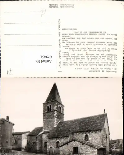 629451,Foto Ak Souvenirs de Lamartine Eglise de Milly Kirche France