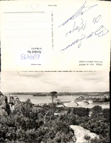 629473,Foto Ak Environs de Brest Le Pont albert Louppe Brücke France