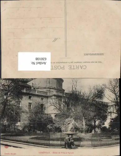 630108,Luneville Hotel de Ville et Square Brunnen France