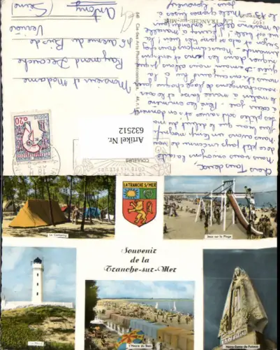 632512,Mehrbild Ak Souvenir de la Franche-sur-Mer Le Camping Le Phare Leuchtturm France