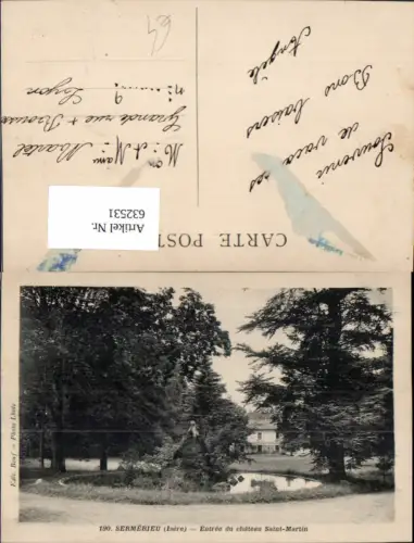 632531,Sermerieu Isere Entree du Chateau Saint-Martin Schloss France