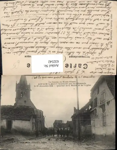 632542,Aspach-le-Haut Haute-Alsace WW1 Zerstörte Häuser France