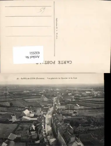 632551,St-Pol-de-Leon Finistere Vue generale du Quartier de la Gare France