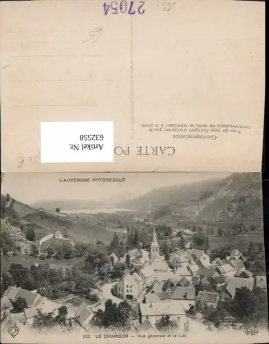 632558,L Auvergne Pittoresque Le Chambon Vue generale et le Lac France