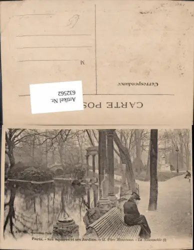 632562,Paris Ses Squares et ses Jardins Parc Monceaux La Naumachie France