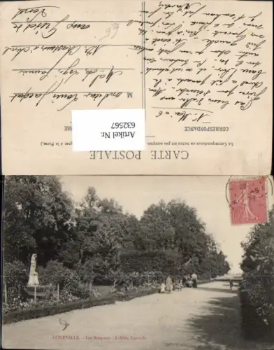 632567,Luneville Les Bosquets L Allee Centrale France