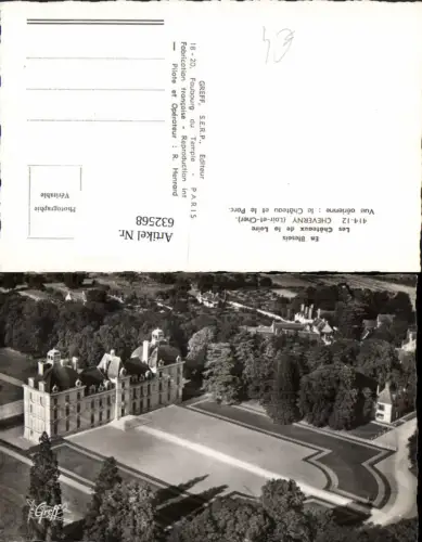 632568,Luftbild Cheverny Loir-et-Cher Le Chateaux de la Loire France