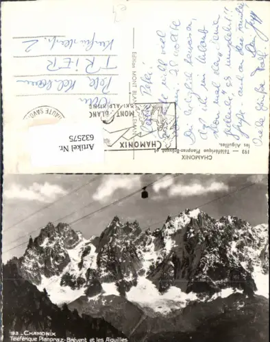 632575,Foto Ak Chamonix Teleferique Planpraz-Brevant et les Aiguilles Seilbahn France