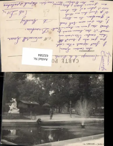 632584,Limoges Jardin d Orsay Springbrunnen Brunnen France